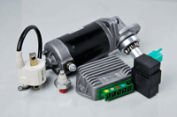 Starter Motor, CDI Unit, Regulator, Speed Sensor